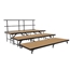 National Public Seating SST36HB 3-Level Seated Riser Straight Stage Section, Hardboard (36" Deep Tiers) - NPS-SST363LHB