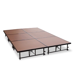 National Public Seating TransFix 12x8 Hardboard Stage Kit, 16"-24" High 12x8 stage kit, stage deck, wheels, wheeled, casters, transfix