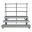 National Public Seating TransPort 3-Level Straight Choral Riser and Guard Rail Bundle - TP72BUN3