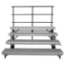 National Public Seating TransPort 4-Level Straight Choral Riser and Guard Rail Bundle - TP72BUN4