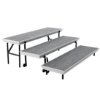National Public Seating TP72 TransPort 3-Level Straight Choral Riser choral risers, band risers, school risers, straight risers, transport risers, trans port risers, choir stage risers
