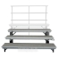 National Public Seating TP72 TransPort 3-Level Straight Choral Riser - NPS-TP72