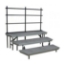 National Public Seating TransPort 3-Level Tapered Choral Riser and Guard Rail Bundle - TPR72BUN3