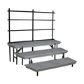 National Public Seating TransPort 3-Level Tapered Choral Riser and Guard Rail Bundle