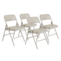 National Public Seating 1202 Vinyl Premium Folding Chair, Grey (4-pack)