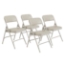 National Public Seating 1202 Vinyl Premium Folding Chair, Grey (4-pack) - NPS-1202