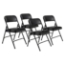 National Public Seating 1210 Vinyl Premium Folding Chair, Caviar Black (4-pack) - NPS-1210