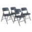 National Public Seating 1304 Vinyl Upholstered Premium Folding Chair, Dark Midnight Blue (4-pack) - NPS-1304