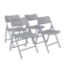 National Public Seating 1412 Airflex Premium Polypropylene Folding Chair, Platinum (4-pack) - NPS-1412