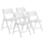 National Public Seating 1421 Airflex Premium Polypropylene Folding Chair, White (4-pack) - NPS-1421