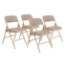 National Public Seating 2201 Fabric Premium Folding Chair, Cafe Beige (4-pack) - NPS-2201