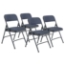 National Public Seating 2204 Fabric Premium Folding Chair, Imperial Blue (4-pack) - NPS-2204