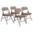 National Public Seating 2207 Fabric Premium Folding Chair, Russet Walnut (4-pack) - NPS-2207
