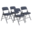 National Public Seating 2304 Fabric Premium Triple Brace Folding Chair, Imperial Blue (4-pack) - NPS-2304