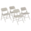 National Public Seating 302 Deluxe All-Steel Triple Brace Folding Chair, Grey (4-pack) - NPS-302