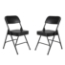 National Public Seating 3210 Premium 2" Vinyl Upholstered Folding Chair, Black (2-pack) - NPS-3210
