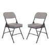 National Public Seating 3212 Premium 2" Fabric Upholstered Folding Chair, Charcoal Grey (2-pack)