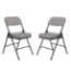 National Public Seating 3212 Premium 2" Fabric Upholstered Folding Chair, Charcoal Grey (2-pack) - NPS-3212