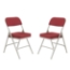 National Public Seating 3218 Premium 2" Fabric Upholstered Folding Chair, Burgundy (2-pack) - NPS-3218