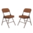 National Public Seating 3219 Premium 2" Fabric Upholstered Folding Chair, Antique Gold (2-pack) - NPS-3219