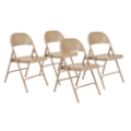 National Public Seating 51 All-Steel Folding Chair, Beige (4-pack)