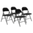 National Public Seating 510 All-Steel Folding Chair, Black (4-pack) - NPS-510
