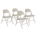National Public Seating 52 All-Steel Folding Chair, Grey (4-pack)