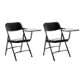 National Public Seating 5210L Tablet Arm Folding Chair, Left Arm, Black (2-pack)