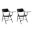 National Public Seating 5210L Tablet Arm Folding Chair, Left Arm, Black (2-pack) - NPS-5210L