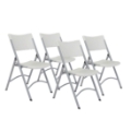National Public Seating 602 Heavy-Duty Plastic Folding Chair, Speckled Grey (4-pack)