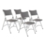 National Public Seating 620 Heavy-Duty Plastic Folding Chair, Charcoal Slate (4-pack) - NPS-620