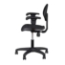National Public Seating 6716HB-A Black Polyurethane Task Chair with Arms, 16"-21" Height - NPS-6716HB-A