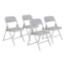 National Public Seating 802 Premium Lightweight Plastic Folding Chair, Grey (4-pack) - NPS-802