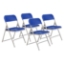 National Public Seating 805 Premium Lightweight Plastic Folding Chair, Blue (4-pack) - NPS-805