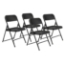 National Public Seating 810 Premium Lightweight Plastic Folding Chair, Black (4-pack) - NPS-810