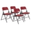 National Public Seating 818 Premium Lightweight Plastic Folding Chair, Burgundy (4-pack) - NPS-818