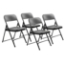 National Public Seating 820 Premium Lightweight Plastic Folding Chair, Charcoal Slate (4-pack) - NPS-820