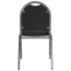 National Public Seating 9260-SV Premium Fabric Stack Chair, Ebony Black/Silvervein - NPS-9260-SV