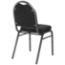 National Public Seating 9260-SV Premium Fabric Stack Chair, Ebony Black/Silvervein - NPS-9260-SV