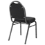 National Public Seating 9260-SV Premium Fabric Stack Chair, Ebony Black/Silvervein - NPS-9260-SV
