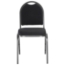 National Public Seating 9260-SV Premium Fabric Stack Chair, Ebony Black/Silvervein - NPS-9260-SV