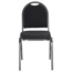 National Public Seating 9260-SV Premium Fabric Stack Chair, Ebony Black/Silvervein - NPS-9260-SV