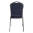National Public Seating 9354-SV Premium Fabric Stack Chair, Midnight Blue/Silvervein - NPS-9354-SV