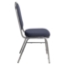 National Public Seating 9354-SV Premium Fabric Stack Chair, Midnight Blue/Silvervein - NPS-9354-SV