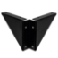 National Public Seating CAST-3 Casters & Gussets for HDT3 Heavy-Duty Steel Frame Table (Set of 4) - NPS-CAST-3