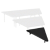 National Public Seating SP368P Seated Riser Stage Pie Tier, Polydeck, 8" Height (36" Deep) choral risers, band risers, school risers, seated risers, angle, wedge, nps, national public seating