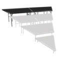 National Public Seating SP4832P Seated Riser Stage Pie Tier, Polydeck, 32" Height (48" Deep)