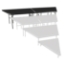 National Public Seating SP4832P Seated Riser Stage Pie Tier, Polydeck, 32" Height (48" Deep) - NPS-SP4832P