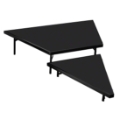 National Public Seating SPST362LP 2-Tier Seated Riser Stage Pie Section, Polydeck (36" Deep Tiers)