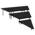 National Public Seating SPST363LP 3-Tier Seated Riser Stage Pie Section, Polydeck (36" Deep Tiers) 